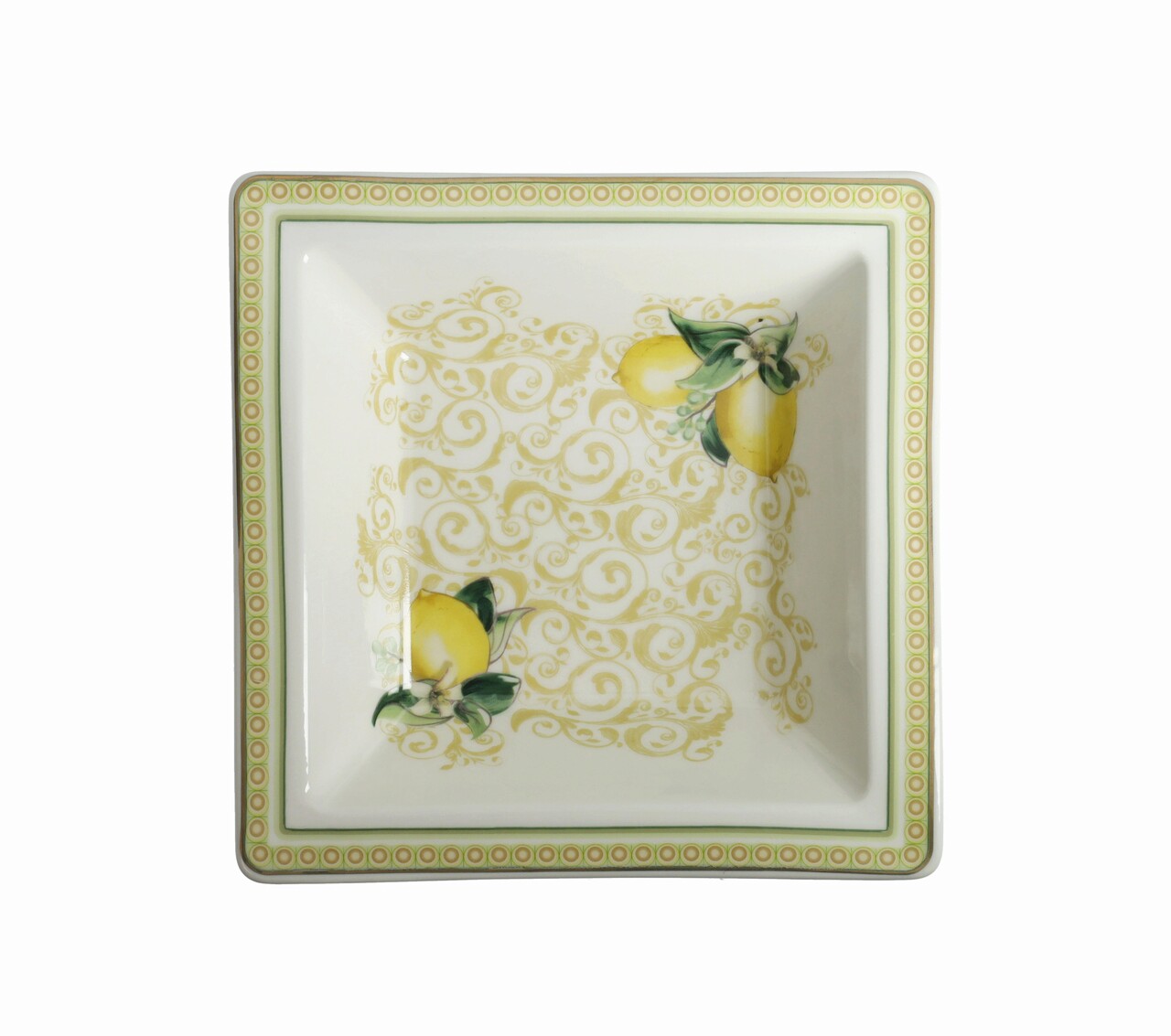 Platou servire Limoni, Brandani, 18.5 x 18.5 cm, portelan New Bone China - imagine 3
